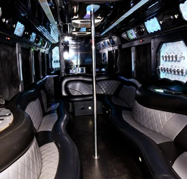 40 Passenger Party Bus interior