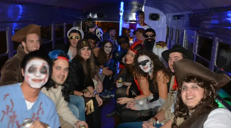 Halloween party bus